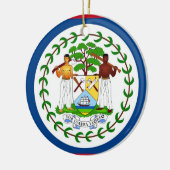 Ornament met vlag van Belize (Links)