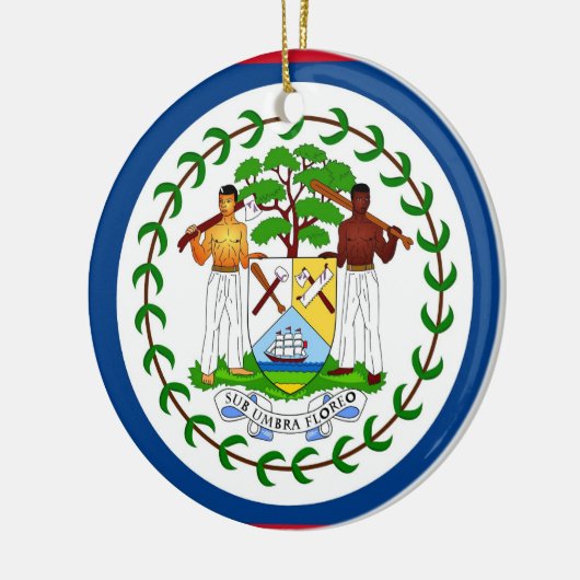 Ornament met vlag van Belize (Links)