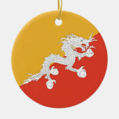Ornament met vlag van Bhutan (Voorkant)