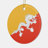 Ornament met vlag van Bhutan (Links)