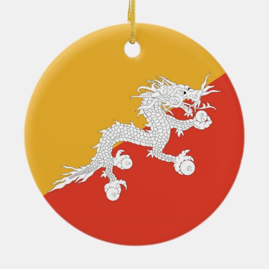 Ornament met vlag van Bhutan (Achterkant)