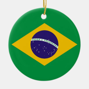 Ornament met vlag van Brazilië