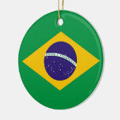 Ornament met vlag van Brazilië (Links)