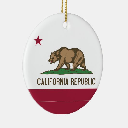 Ornament met vlag van Californië (Rechts)