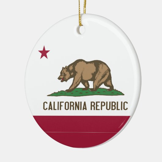 Ornament met vlag van Californië (Links)