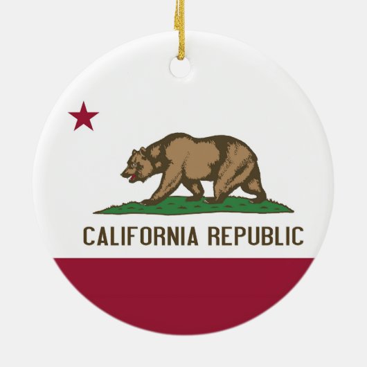 Ornament met vlag van Californië (Achterkant)