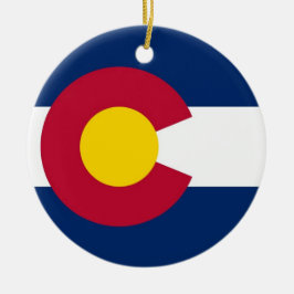 Ornament met vlag van Colorado
