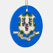 Ornament met vlag van Connecticut (Rechts)