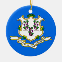 Ornament met vlag van Connecticut