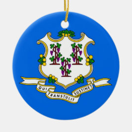 Ornament met vlag van Connecticut