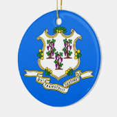 Ornament met vlag van Connecticut (Links)