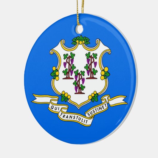 Ornament met vlag van Connecticut (Links)
