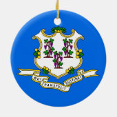 Ornament met vlag van Connecticut (Achterkant)