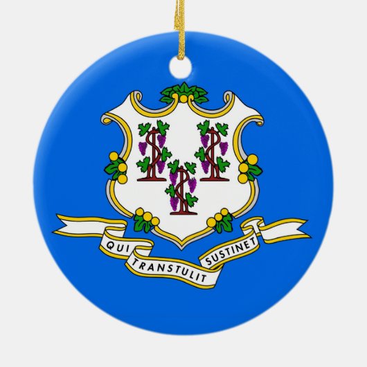 Ornament met vlag van Connecticut (Achterkant)