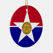 Ornament met vlag van Dallas, Verenigde Staten (Rechts)