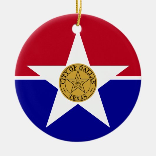 Ornament met vlag van Dallas, Verenigde Staten (Voorkant)