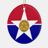 Ornament met vlag van Dallas, Verenigde Staten (Links)