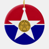 Ornament met vlag van Dallas, Verenigde Staten (Achterkant)
