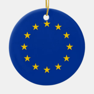 Ornament met vlag van de Europese Unie