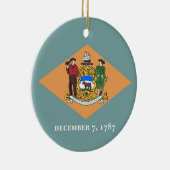 Ornament met vlag van Delaware (Rechts)