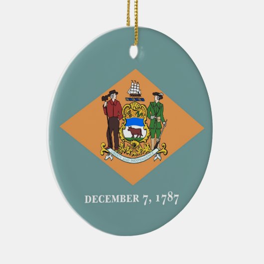 Ornament met vlag van Delaware (Rechts)