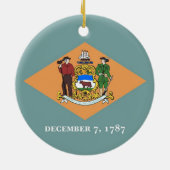 Ornament met vlag van Delaware (Achterkant)