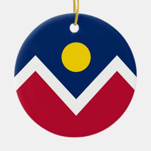 Ornament met vlag van Denver, Colorado (Voorkant)