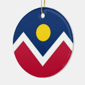 Ornament met vlag van Denver, Colorado (Links)