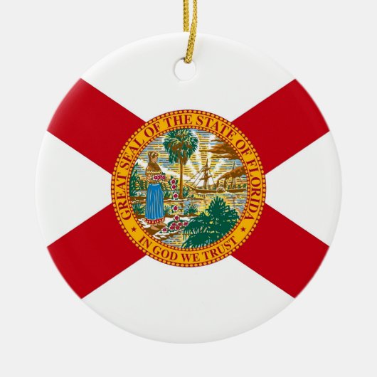 Ornament met vlag van Florida (Voorkant)