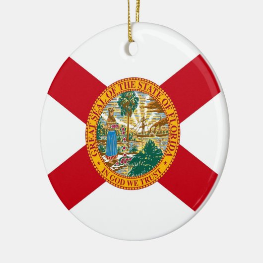 Ornament met vlag van Florida (Links)