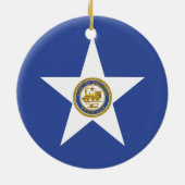 Ornament met vlag van Houston, Verenigde Staten va (Achterkant)