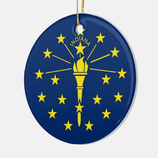 Ornament met vlag van Indiana (Links)