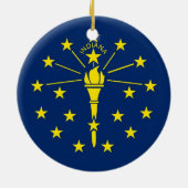 Ornament met vlag van Indiana (Achterkant)