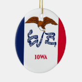 Ornament met vlag van Iowa (Rechts)