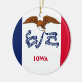 Ornament met vlag van Iowa (Links)