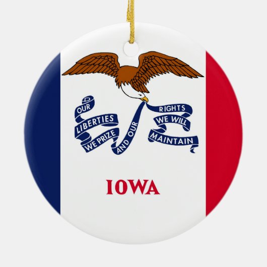 Ornament met vlag van Iowa (Achterkant)