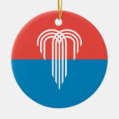 Ornament met vlag van Kansas City, Missouri (Voorkant)