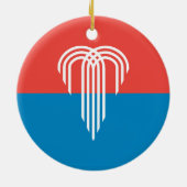 Ornament met vlag van Kansas City, Missouri (Achterkant)