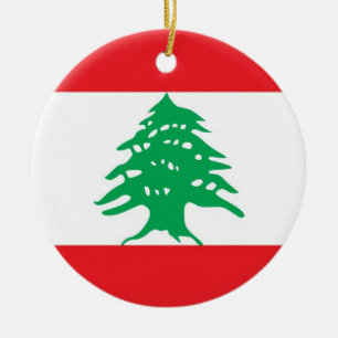 Ornament met vlag van Libanon
