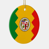 Ornament met vlag van Los Angeles, Californië (Rechts)