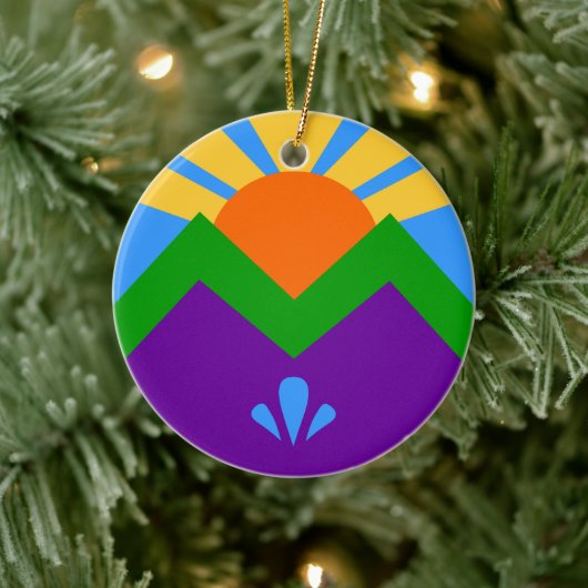 Ornament met vlag van Manitou Springs, Colorado (Boom)