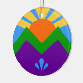 Ornament met vlag van Manitou Springs, Colorado (Links)