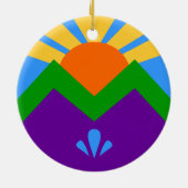 Ornament met vlag van Manitou Springs, Colorado (Achterkant)