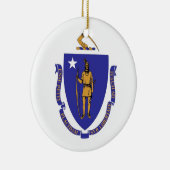 Ornament met vlag van Massachusetts (Rechts)