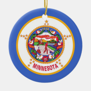 Ornament met vlag van Minnesota