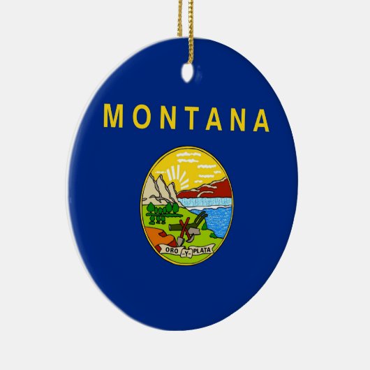 Ornament met vlag van Montana (Rechts)