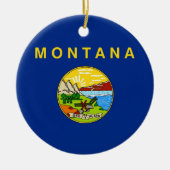 Ornament met vlag van Montana (Voorkant)