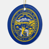 Ornament met vlag van Nebraska (Links)