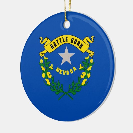 Ornament met vlag van Nevada (Links)