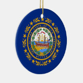 Ornament met vlag van New Hampshire (Rechts)